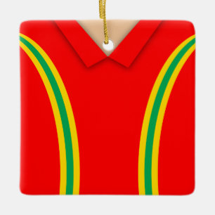 Naam en nummer Soccer Jersey Keramisch Ornament