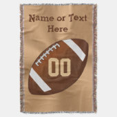 NAAM EN NUMMER VAN DE AANGEPASTE Football Deken (Voorkant Verticaal)
