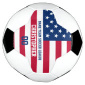 Naam en nummer van de Amerikaanse vlaggenspeler Voetbal (Gedraaid)