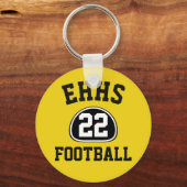 Naam en nummer van het aangepaste team met trots sleutelhanger (Voorkant)