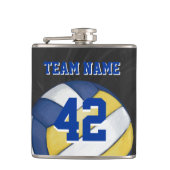 Naam en nummer volleybalteam heupfles (Voorkant)