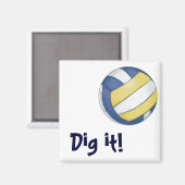 Naam en nummer volleybalteam magneet (Voorkant / Achterkant)