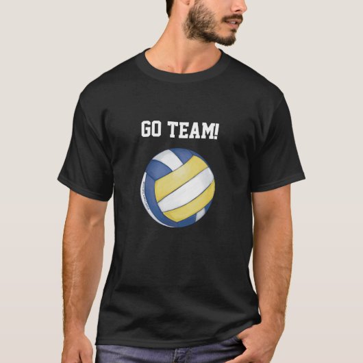 Naam en nummer volleybalteam t-shirt (Voorkant)