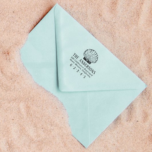 Naam en retouradres van de aangepaste shell-reeks 	rubberstempel