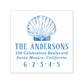 Naam en retouradres van de aangepaste shell-reeks  zelfinktende stempel (Design)