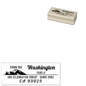 Naam en retouradres van de Silhouette-reeks van Mo Rubberstempel (Gestempeld)