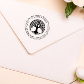 Naam en retouradres van levenscyclus rondom de fam rubberstempel