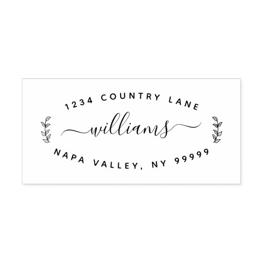 Naam en retouradres: zelfinkend stempel (Design)