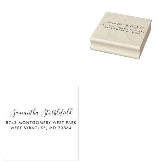 Naam en retouradresscript toevoegen rubberstempel (Gestempeld)