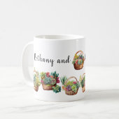 Naam en tekst toevoegen, mandjes van Succulent Pla Koffiemok (Voorkant links)