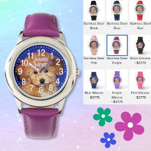 NAAM en UW FOTO Leuke Puppy horloges voor meisjes