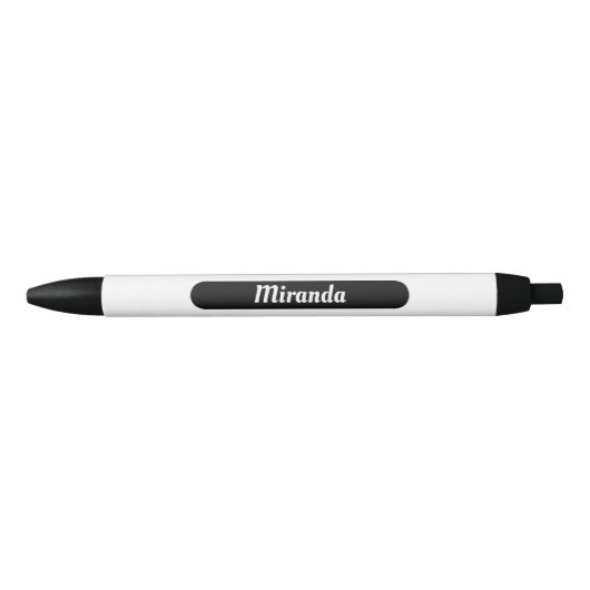 Naam Etiket Aangepaste Witte Pen (Voorkant)