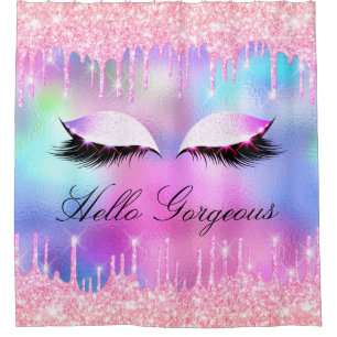 Naam Eyelashes Makeup Roze Bride Girly Drift Glam Douchegordijn