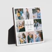 Naam familiemonogram Calligrafie Plaque Fotoplaat (Voorkant)