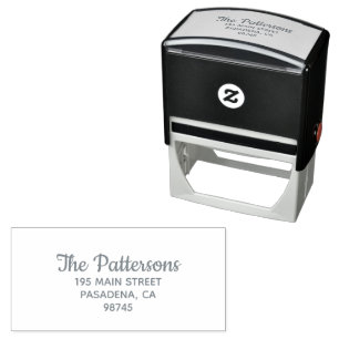 Naam fancy script naam retouradres  zelfinktende stempel