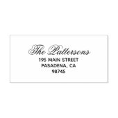 Naam fancy script naam retouradres  zelfinktende stempel (Design)