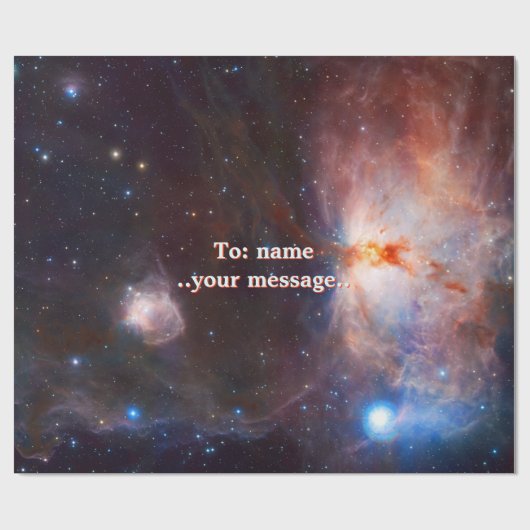Naam, Flame Nebula in Orion, intrigerend diepe rui Cadeaupapier (Vlak)