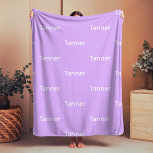 Naam Fleece Deken Lavendel Aangepaste Verjaardagsc