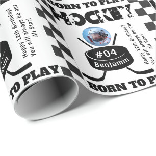 Naam Foto Leeftijd Jersey Nummer Sentiment Hockey Cadeaupapier