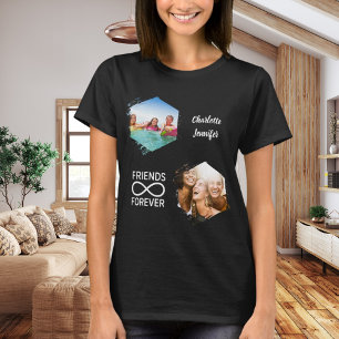 Naam foto vrienden voor altijd zwart t-shirt