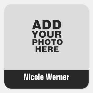 Naam fotografie behouden vierkante sticker