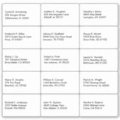 Naam gastlijst Adres Aangepast Sticker (Voorkant)