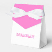 Naam, gepatcht hartenpatroon verjaardag Roze Wit Bedankdoosjes (Voorkant Zijde)