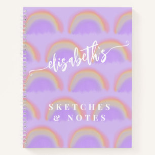 Naam gepersonaliseerde kleurrijke patroonschetsboe notitieboek