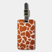 Naam Giraffe Safari Print Bagagelabel (Voorkant verticaal)