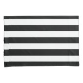 Naam Gold Heart Black White Stripes Pattern Kussensloop (Voorkant-Rechts)