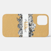 naam Gold Rozen Chic Monogram Luxe Case-Mate iPhone Case (Achterkant (horizontaal))