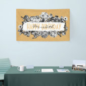  naam Gold Rozen Chic Monogram Luxe Spandoek (Beurs)