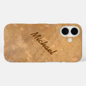 Naam Gold Stone Look Case-Mate iPhone Case (Achterkant (horizontaal))