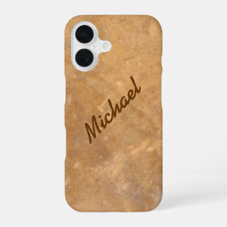 Naam Gold Stone Look iPhone 16 Hoesje