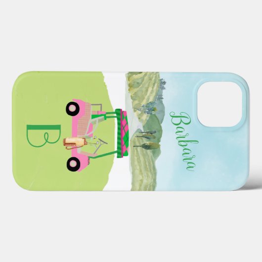 Naam Golf Scene Monogram Case-Mate iPhone Case (Achterkant (horizontaal))