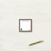 Naam, Grappig Beste Kerstman Rode en Witte Sterren Post-it® Notes (Op bureau)