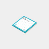 Naam, Grappig Beste Santa Blue Polka Dots Post-it® Notes (Schuin)