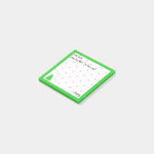 Naam, Grappig Beste Santa Pink Polka Dots Post-it® Notes (Schuin)