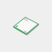 Naam, Grappige Lieve Kerstman Rode Stippen Post-it® Notes (Schuin)