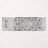 Naam Gray Glitter Marble Mandala Om Exercise Yogamat (Voorkant (horizontaal))
