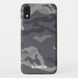 Naam   Gray Texture Camouflage Pattern Camouo uw iPhone XR Hoesje
