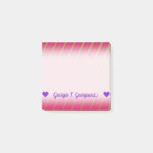 naam; Green Lines on Crimson Pattern Post-it® Notes (Voorkant)