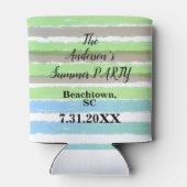 Naam grijze groene blauwe strepes blikjeskoeler (Achterkant)