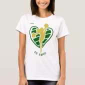 Naam Groen Gold Cheerleader Team T-shirt (Voorkant)