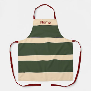 Naam Groen Toevoegen + Crème Strepen Keuken Ambach Schort