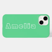 Naam Groene Eenvoudige Moderne Typografie Case-Mate iPhone Case (Achterkant (horizontaal))