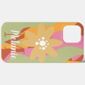 Naam Groovy Flower Wave Pattern Case-Mate iPhone Case (Achterkant (horizontaal))