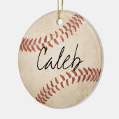 naam Handtekening Baseball Ornament (Links)