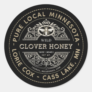 Naam Heraldic Bee Honey Label