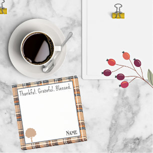 Naam, Herfst Herfst Plaid Dankbaar Post-it® Notes